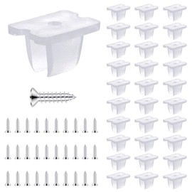 30 PCS LED Strip Light Clips with Fitting Screws, Waterproof LED Strip Mounting Clips, Translucent Rope Light Clips, Neon Mounting Clips Fixing Clamps Holder for 5mm to 6mm LED Strip Lighting