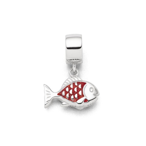 DUR F299 Women's Fish Charm Pendant 925 Sterling Silver with