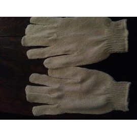 Unbranded White Knit Garden Work Glove Liners (2 pair) 100% Cotton Outdoor