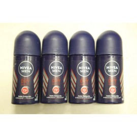 Nivea Men Dry Impact Antiperspirant Deodorant Roll-on 50ml 72hrs (4 Pack) E5