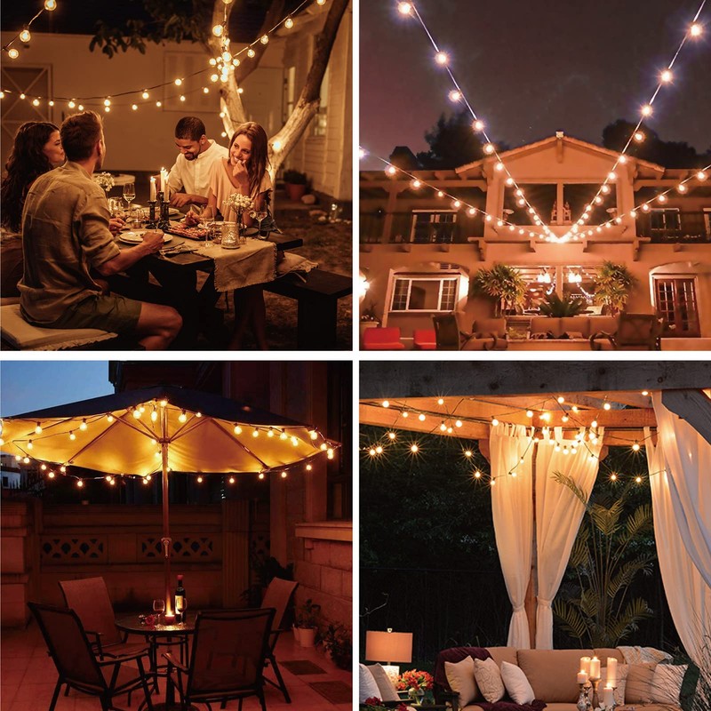 ECOVANIA G40 LED String Light Bulbs,1.57 Inch Plastic LED Globe