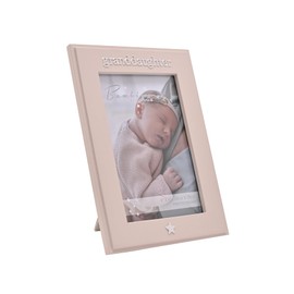 Bambino Resin Photo Frame – “Granddaughter” 4" x 6" Baby Picture Frame | Freestanding Keepsake Gift for Baby Shower, Christening, Baptism, Newborn, Little Girl | Classic Nursery Decor Shelf or Mantel