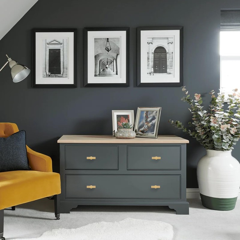 QOGRISUN 5-Pack Solid Brass Cabinet Knobs, Gold Square T Bar