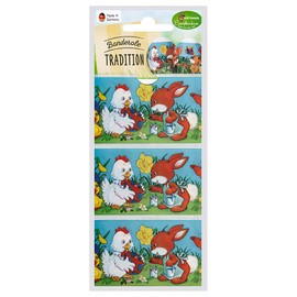 Heitmann Eierfarben Egg Colours 12 Decorative Sleeves with 4 Different Motifs – Traditional Easter Motifs – Easter – Painting Easter Eggs, Decorating Easter Eggs