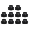 uxcell 10 Pcs Black Plug Holes, Waterproof Rubber Button Plug