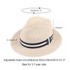 Myizim Sombrero de paja Fedora para niños, sombrero de playa