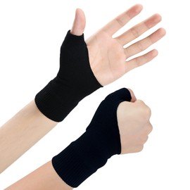 ANHOGEU Wrist Thumb Support Compression Gloves (1 Pair), Breathable Wrist Brace Compression Sleeves with Soft Gel Pads for Tendonitis, Arthritis, Carpal Tunnel Splint for Relieve Hand Wrist Thumb Joint Pain
