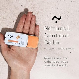 Fierce Nature - Pure Organic Tallow Contour Balm, Highlighter Makeup, Moisturising Alternative to a Contour Stick and Liquid Blush, Non-Toxic Face Care Essential, Sweet Orange Scent, 18g - Dew
