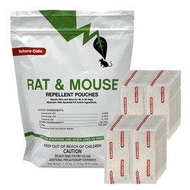 Nature-Cide Rat & Mouse Pouches - Plant-Based Formula for Indoor & Enclosed Spaces - Fresh Mint Aroma, 45-60 Day Use - 25 sq ft Coverage per Pouch (Pack of 48)