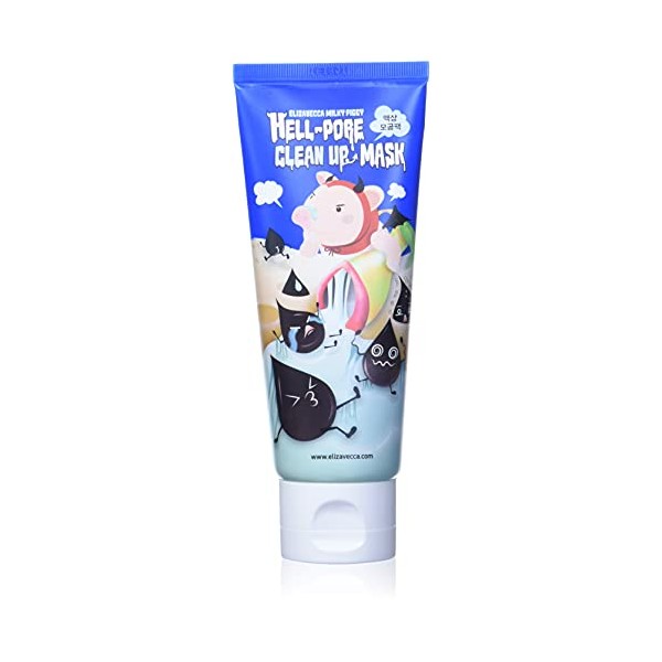 Elizavecca Milky Piggy Hell Pore Clean Up Mask 100ml/3.38 fl.oz. - Peel Off Mask, Charcoal Pore Strips, Pore Cleansing, Removes Dead Skin Cells, Removes Skin wastes , Pore Contraction