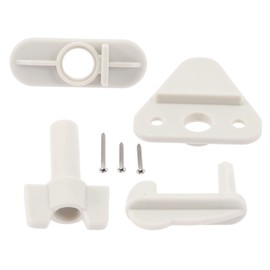 Mipcase 1Set Durable Boat Door Latch Safety Lock for Yacht Rv and Pontoon Gates Easy Installation Strong Material White Accessory
