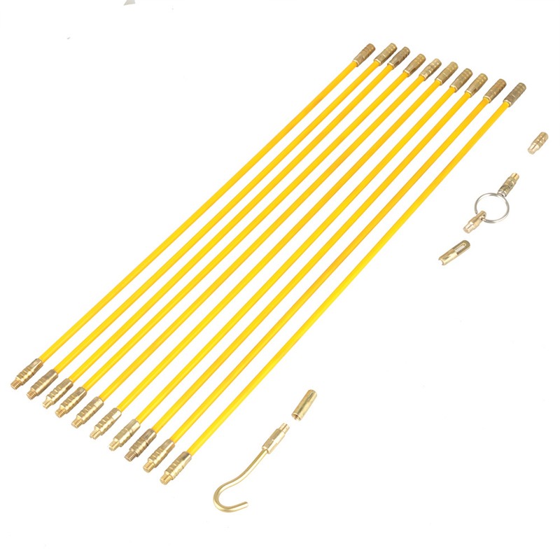 10pcs 4mm Fiberglass Running Wire Cable Electrical Fish Tape Pull