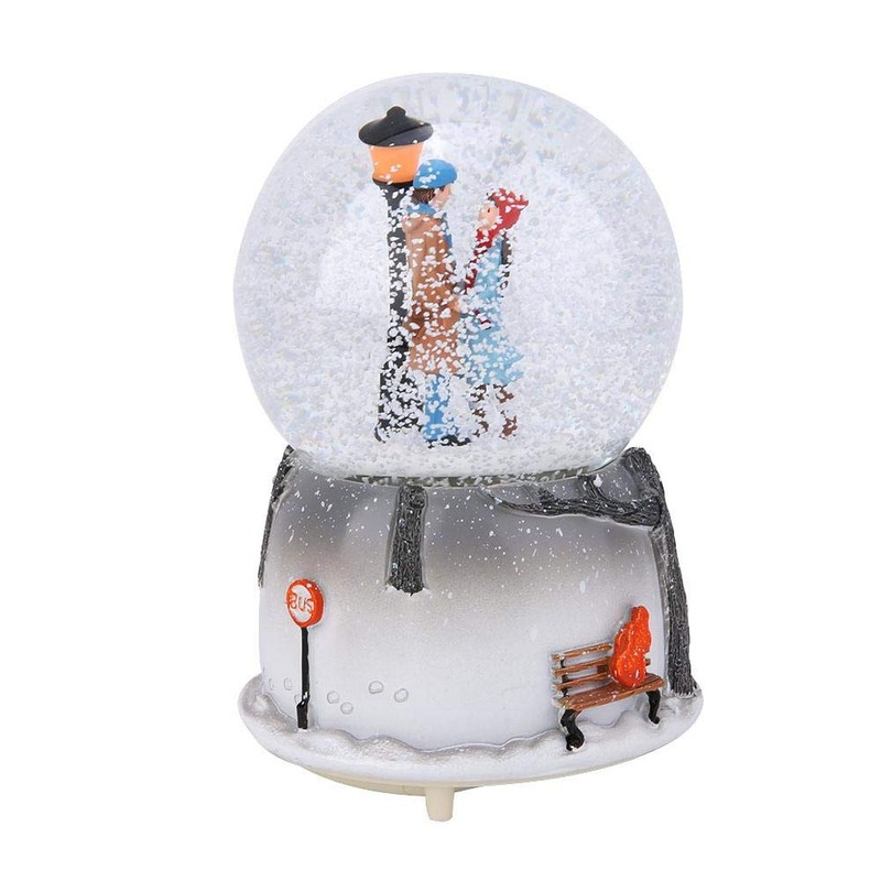 Yunir Snow Globe Music Box Crystal Ball with LED Light