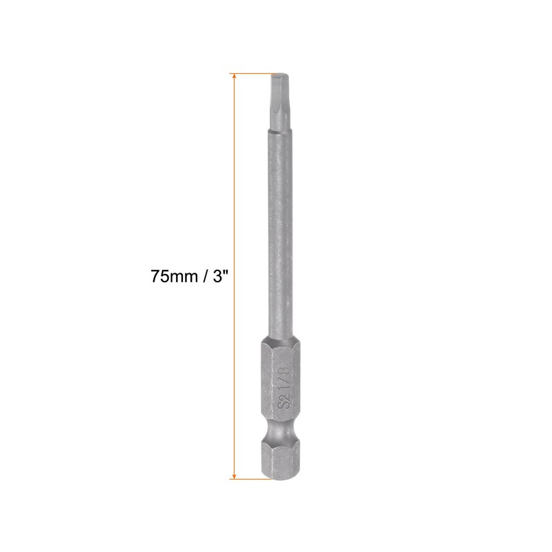 HARFINGTON 1/8" Hex Screwdriver Bit SAE 1/4" Hex Shank 3"