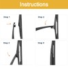 MACHSWON Rear Windshield Wiper Blade Arm Set Black 12 Inch