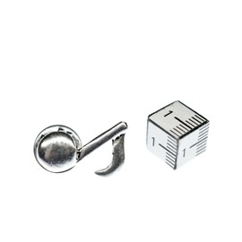Miniblings Notes brooch pin badge music eighth note silver note - handmade fashion jewellery I pin button pins, 22mm, Metal