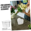 TOPPERFUN Clear Acrylic Heart-Shaped Flower Box for Floral Arrangements Small