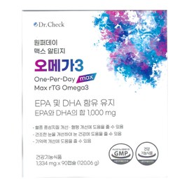 DR CHECK One Purday Max Altige Omega 3 1334mg x 90 capsules / Circle / DR CHECK 원퍼데이 맥스 알티지 오메가3 1334mg x 90캡슐 / 써클