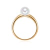 Valero Pearls Women's Ring 925 Sterling Silver Yellow Gold-Plated Freshwater
