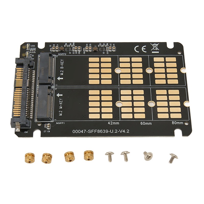 M.2 NVME SATA to U.2 Adapter Card NVME SATA Dual