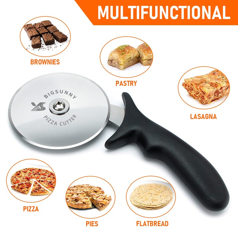 Bigsunny Pizza Cutter Wheel, Dia. 4 Inches Stainless Steel Razor