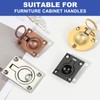 PATIKIL 1-7/8" x 1-1/2" Flush Pull Ring Handle, 2pcs 316