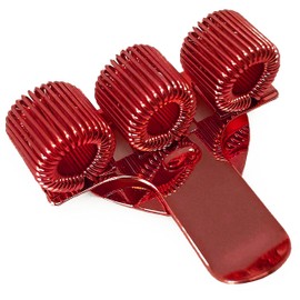 Triple Metal Pen Holder with Pocket Clip - Ideal For Doctors / Nurses / Pilots - [Pack of 3] - Red, White, and Blue