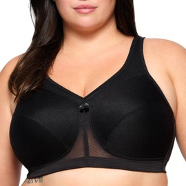 Glamorise Women's Full Figure MagicLift Active Wirefree Support Bra #1005, Black, 26F