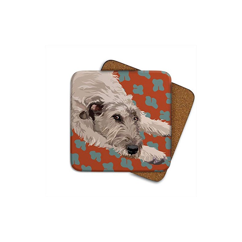 Wolfhound - Set of 4 Coasters - Leslie Gerry Animal