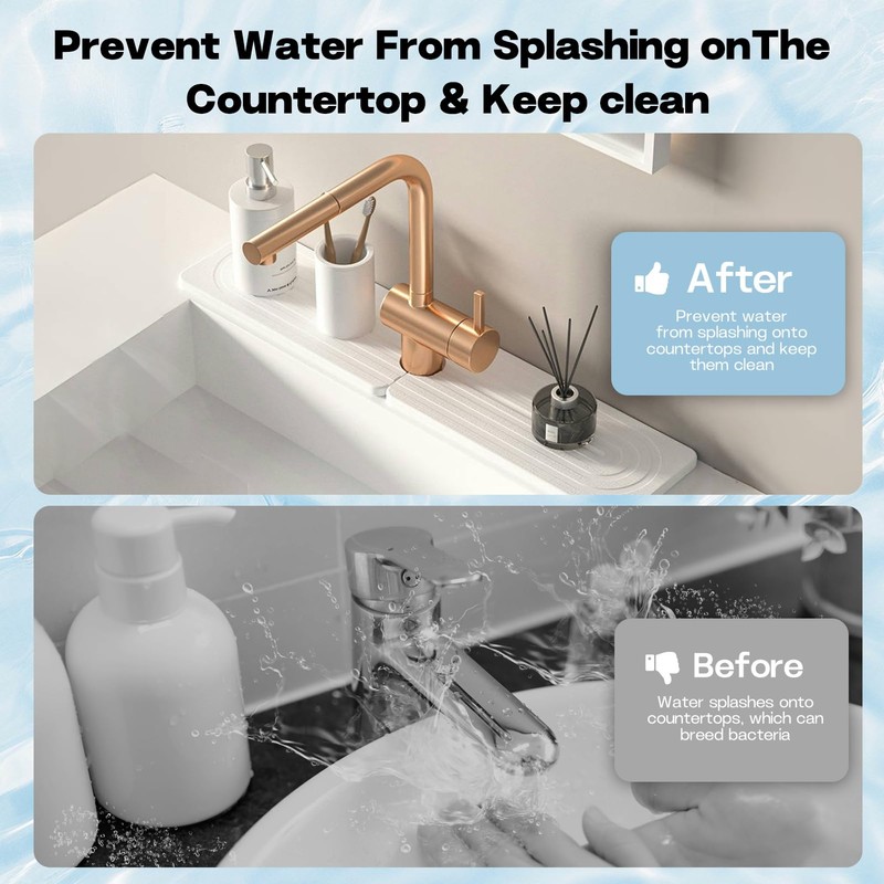 Tap Mat, Drip Mat for Kitchen Sink, Diatomite Quick Drying