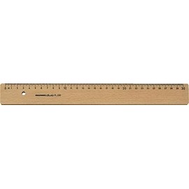 Rumold FL230 30 Wooden Rulers, Natural Wood