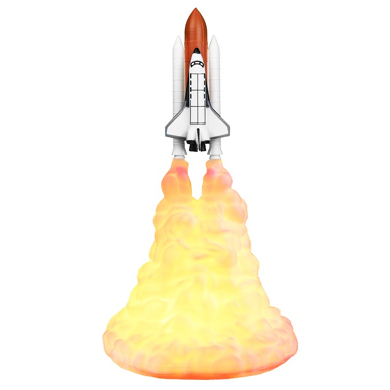 3D Printing Space Shuttle Lamp USB LED Children Baby Night