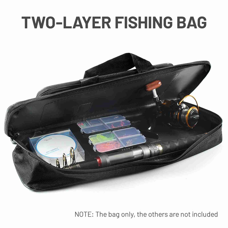Fishing Rod Bag Portable Water Resistant 600D Oxford Fabric Fishing