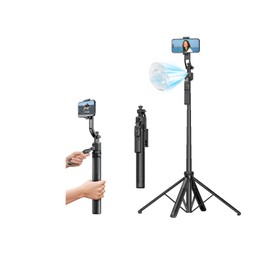 SESDOS Auto Face Tracking Tripod 360° Rotation with Stand,Smart Gesture Control Travel Selfie Stick for Content Creator Tiktok YouTube Vlog Video Live Streaming