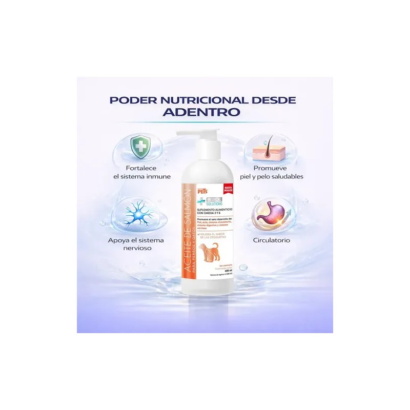 Aceite De Salmón Omega 3 Y 6 Para Perros Y