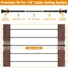 CELYND Black Cable Railing Hardware - 40 Pack 1/8" T316