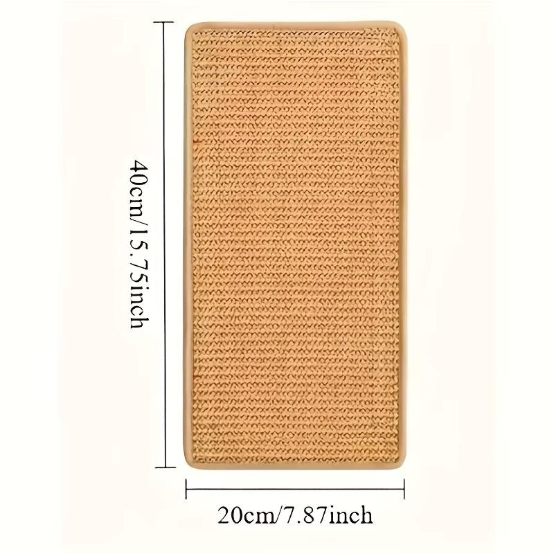 Durable Wall-Mounted Sisal Cat Scratcher Pad, Space-Saving Scratch Mat for