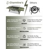 Charmline 14x9inch Small Desktop Charcoal Grill, Liftable Grilling Net, Saving