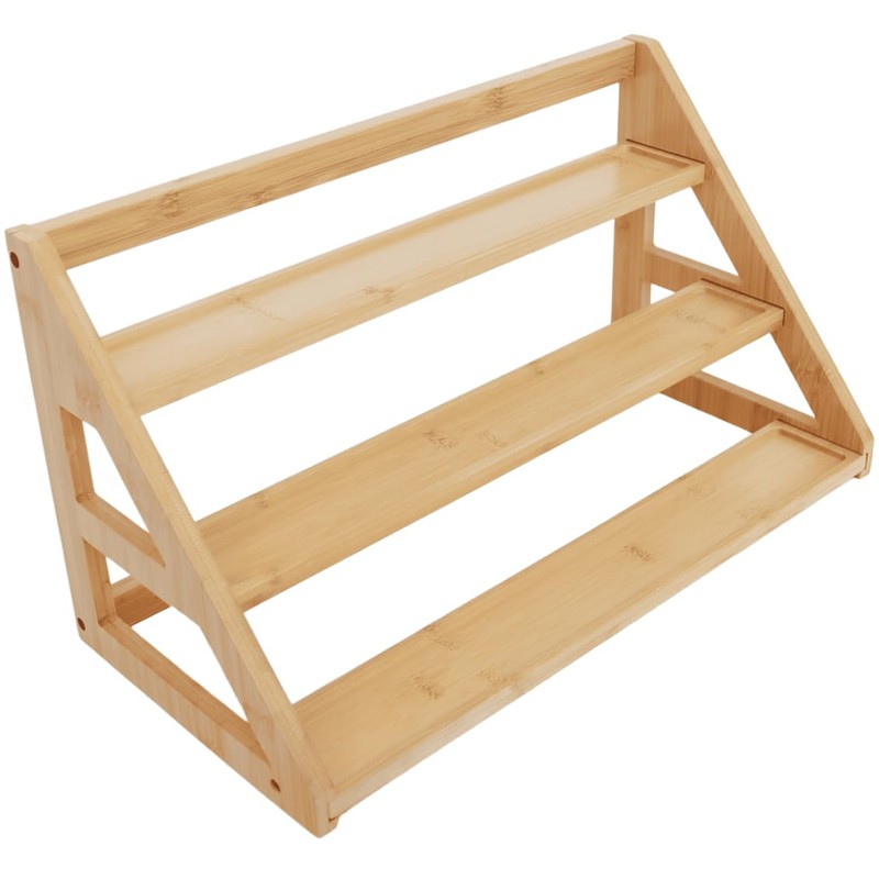 Rasydyn Bamboo Spice Rack: Large Spice Shelf for Kitchen Countertop