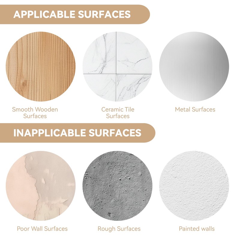 Verigud Measuring Cup and Spoon Organizer, 12 Pack Adhesive Wood