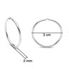 Aretes Arracadas de plata ley 925 redondas Agalea (3.0 cm)