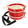 3848 Children's Wooden Marching Drum with Carry Strap and 2