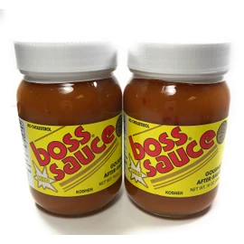 Boss Sauce MILD Gourmet After-Sauce 2 PACK 16 Oz. Hot Sauce, All-Natural, Kosher Sauce, BBQ Sauce, Chicken Wings, Wing Sauce, meat sauce, simmer sauce, chicken sauce