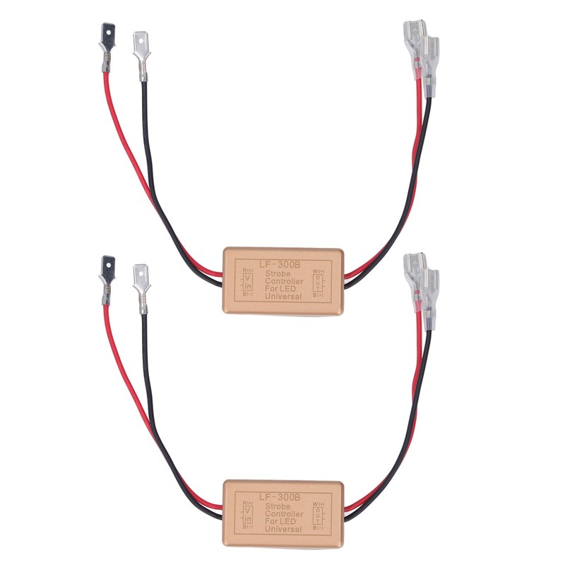 2PCS LED Strobe Controller Car Headlight Signal Light Control Flasher