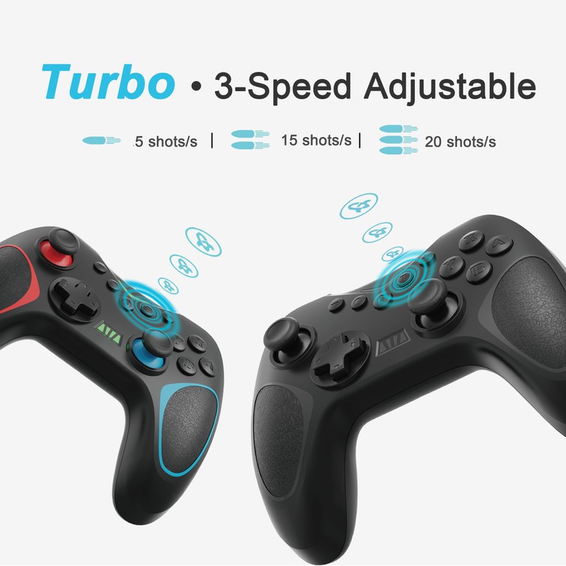 Playnex Wireless Switch Controller 2 PACK for Switch/Switch Lite/OLED/Switch 2/PC