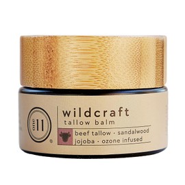 ONE11 Wildcraft Balm with Organic Beeswax — Sandalwood — Grass-Fed Beef Tallow, Oxygen-Infused Olive Oil, Jojoba & Alpha-Bisabolol — Targeted Barrier & Healing Skin Balm 1.75 oz