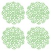 uxcell Fabric Coasters, 4pcs 4" - Cotton Woven Crochet Doilies,