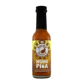 Huhu Pina Karma Sauce | Refreshing Pineapple With a Touch of Heat | Gochugaru Pepper | No Preservatives, Vegan, Extract Free, Paleo / Keto Friendly | Made in Finger Lakes, USA | 5 fl. oz. Bottle