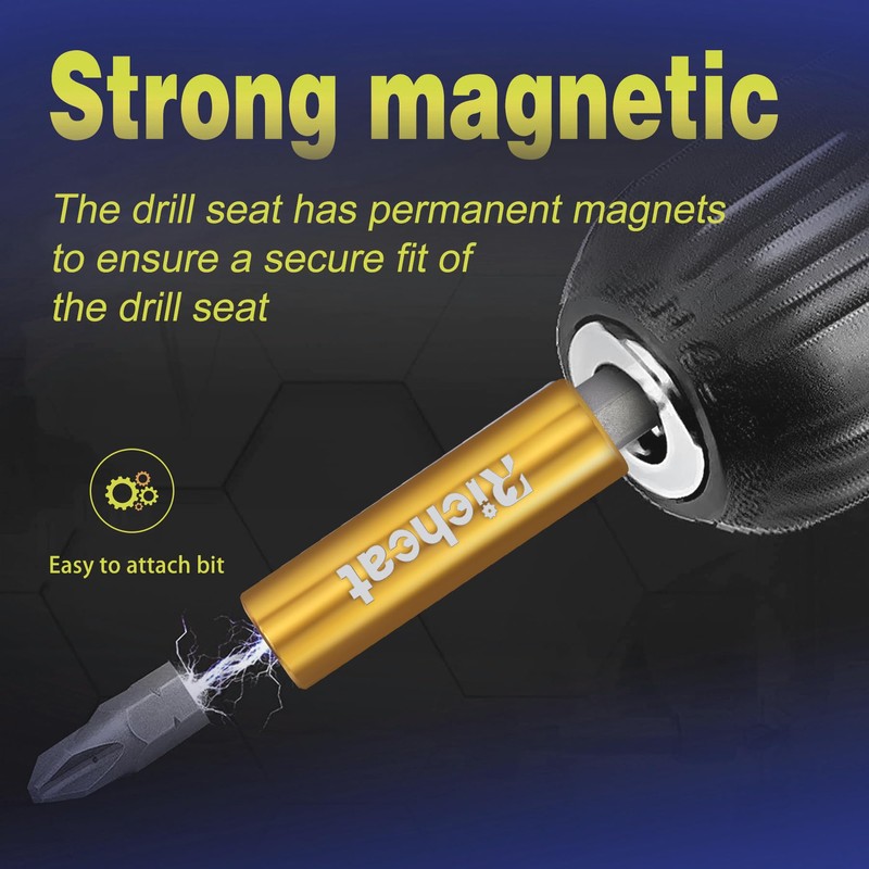 2PCS Strong Magnetic Extension Socket Drill Bit Holder 1/4" Hex