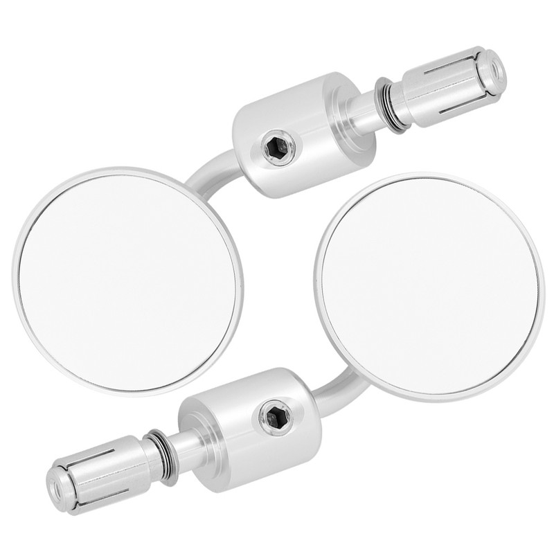 1 Pair 7/8in Round Bar End Guards Motorcycle Motorbike Rearview